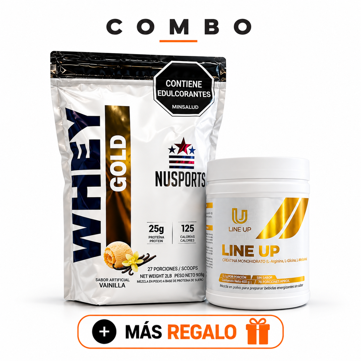 Combo Whey Gold + Creatina Line Up