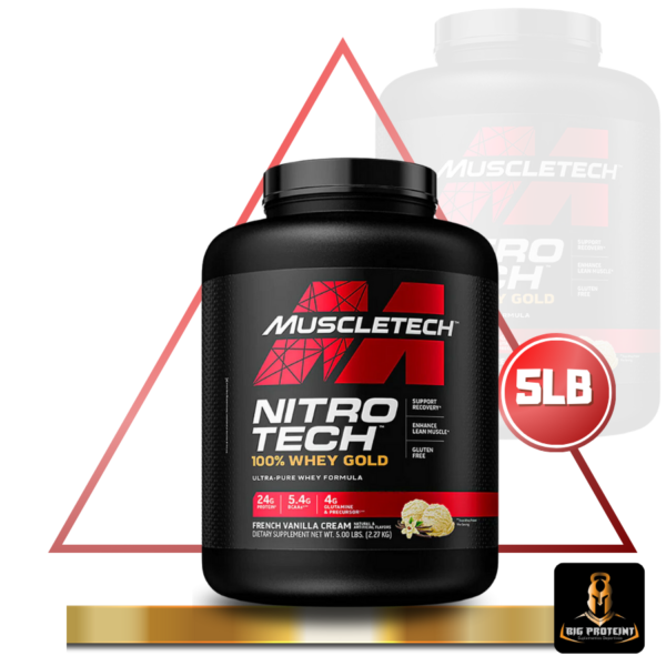 Nitro Tech Whey Gold 5 Lb Proteina Limpia