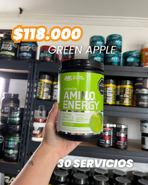 Amino Energy 30 Servicios Green Apple - Imagen 2