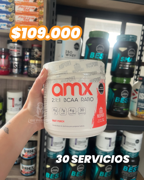 AMX BCAA RATIO -30 Servicios- Fruit Punch - Imagen 2