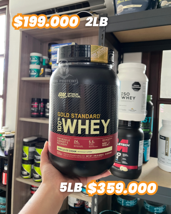 100% Whey Gold Standard 5LB Proteína Limpia - Imagen 2